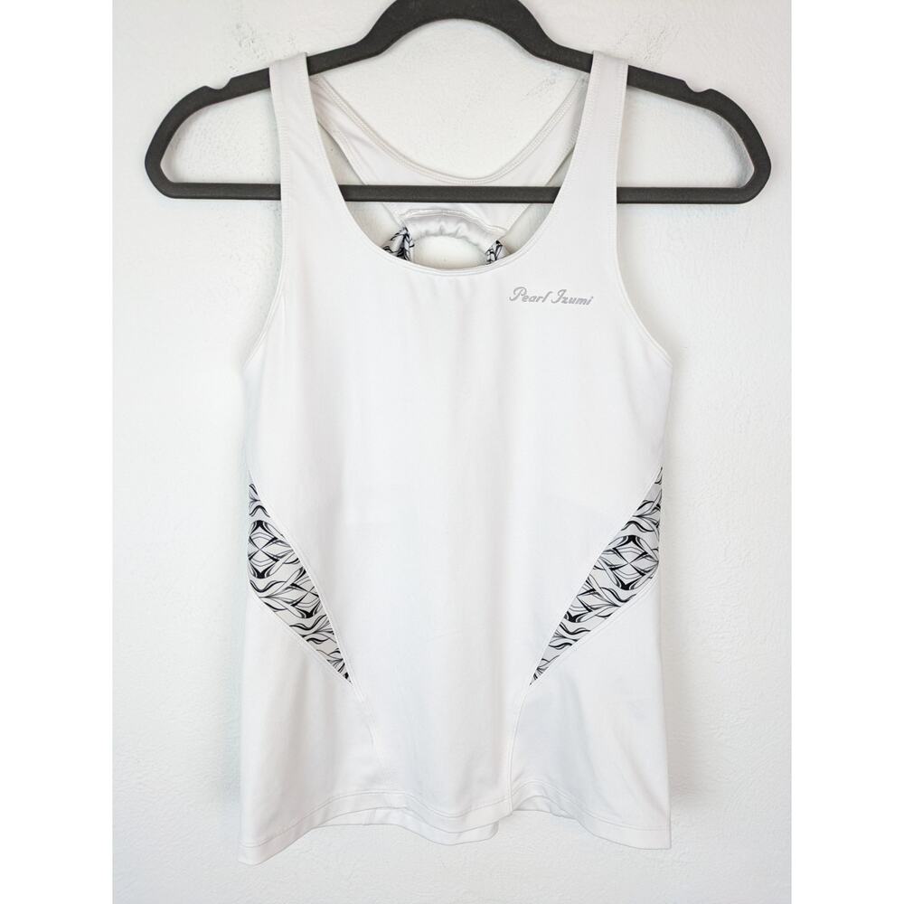 Pearl Izumi Tank Top Athletic Activewear Workout Cycling Cut Out White Size M